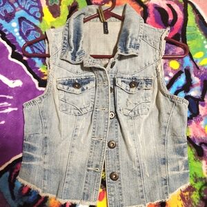 Denim Sleeveless Jean Jacket